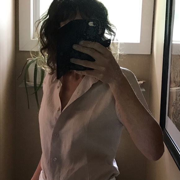 Vintage, dusty rose, short sleeve blouse. - Picture 4 of 7